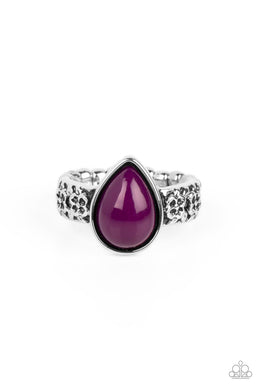 Rainbow Raindrops - Purple Dainty Ring