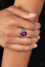 Load image into Gallery viewer, Rainbow Raindrops - Purple Dainty Ring
