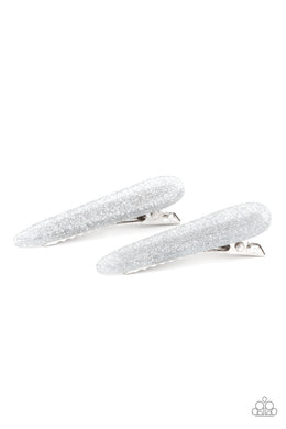 Pretty in PATRIOT - Silver Hair Clips
