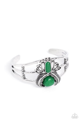 Peacock Plume - Green Bracelet