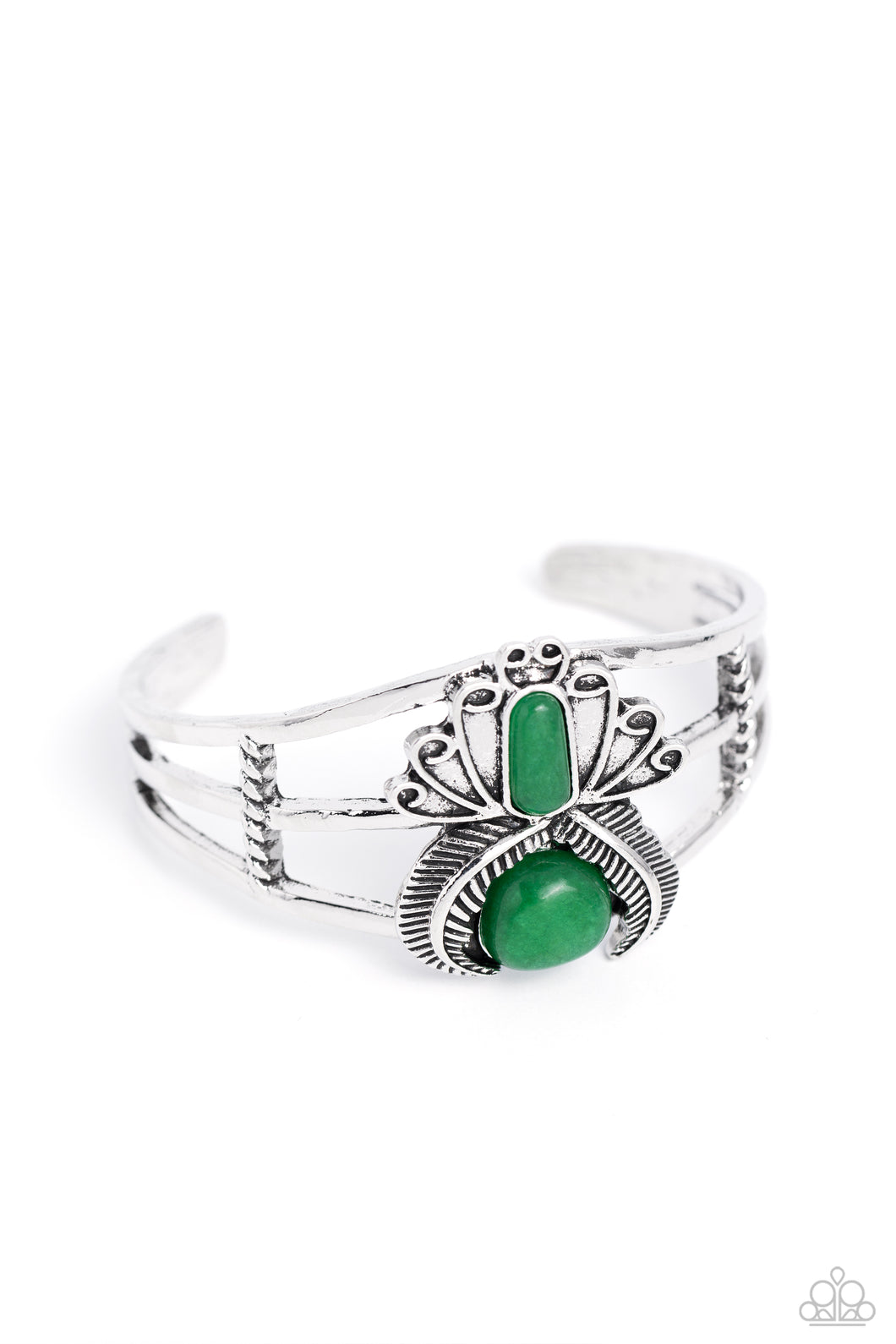 Peacock Plume - Green Bracelet