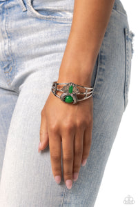Peacock Plume - Green Bracelet
