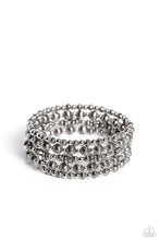 Load image into Gallery viewer, Striped Stack - Silver Bracelet