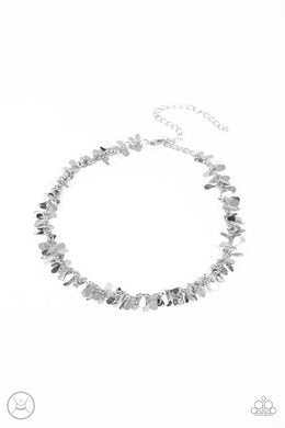 Surreal Shimmer - Silver Choker Necklace