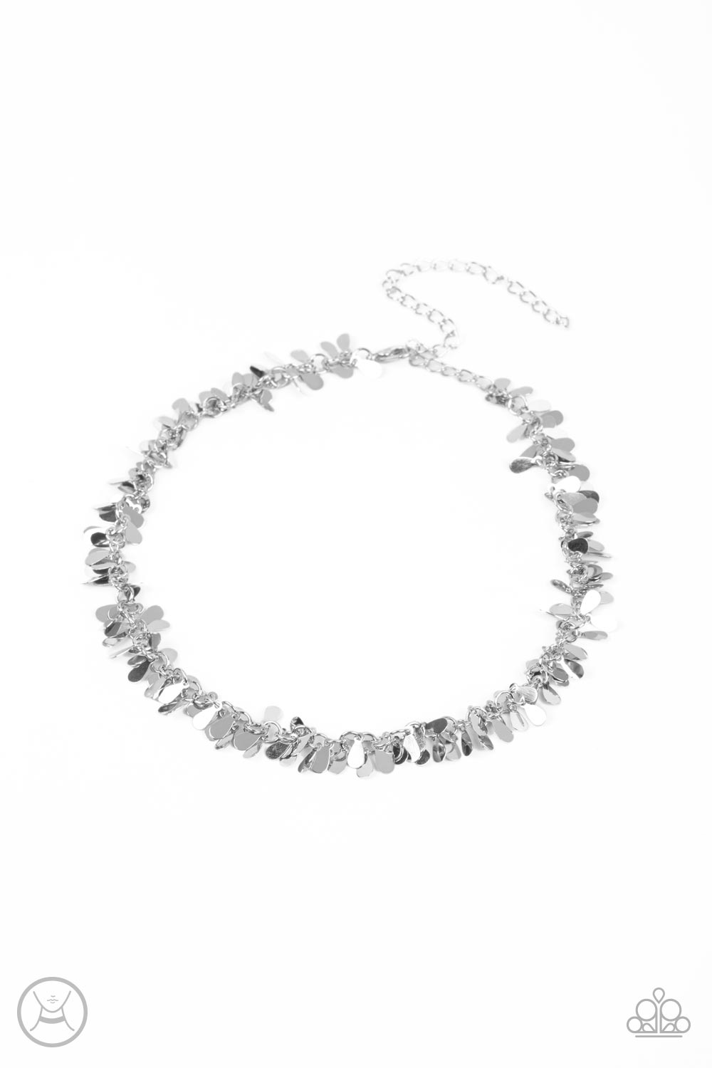 Surreal Shimmer - Silver Choker Necklace