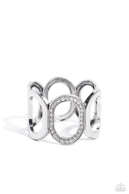 Opulent Ovals - White Bracelet