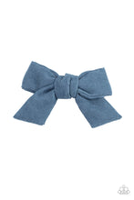 Load image into Gallery viewer, Corduroy Cowgirl - Blue Hair Clip