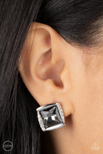 Load image into Gallery viewer, Sparkle Squared - Silver Clip-On Earrings