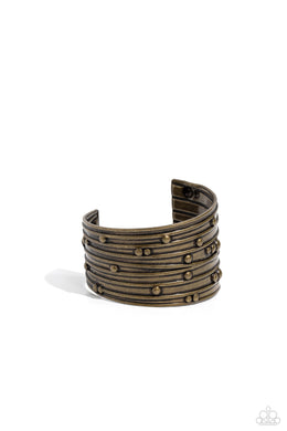 Mechanical Motif - Brass Bracelet