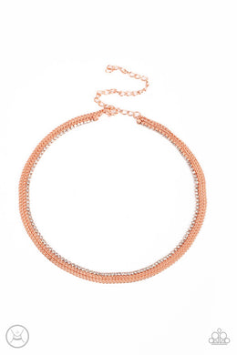 Glitzy Gusto - Copper Choker Necklace