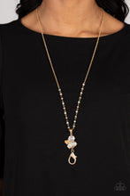 Load image into Gallery viewer, Rainbow Bloom - Gold Lanyard