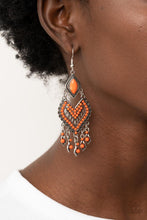 Load image into Gallery viewer, Dearly Debonair - Orange Earrings