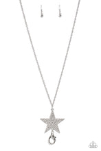 Load image into Gallery viewer, Rock Star Sparkle - White Lanyard
