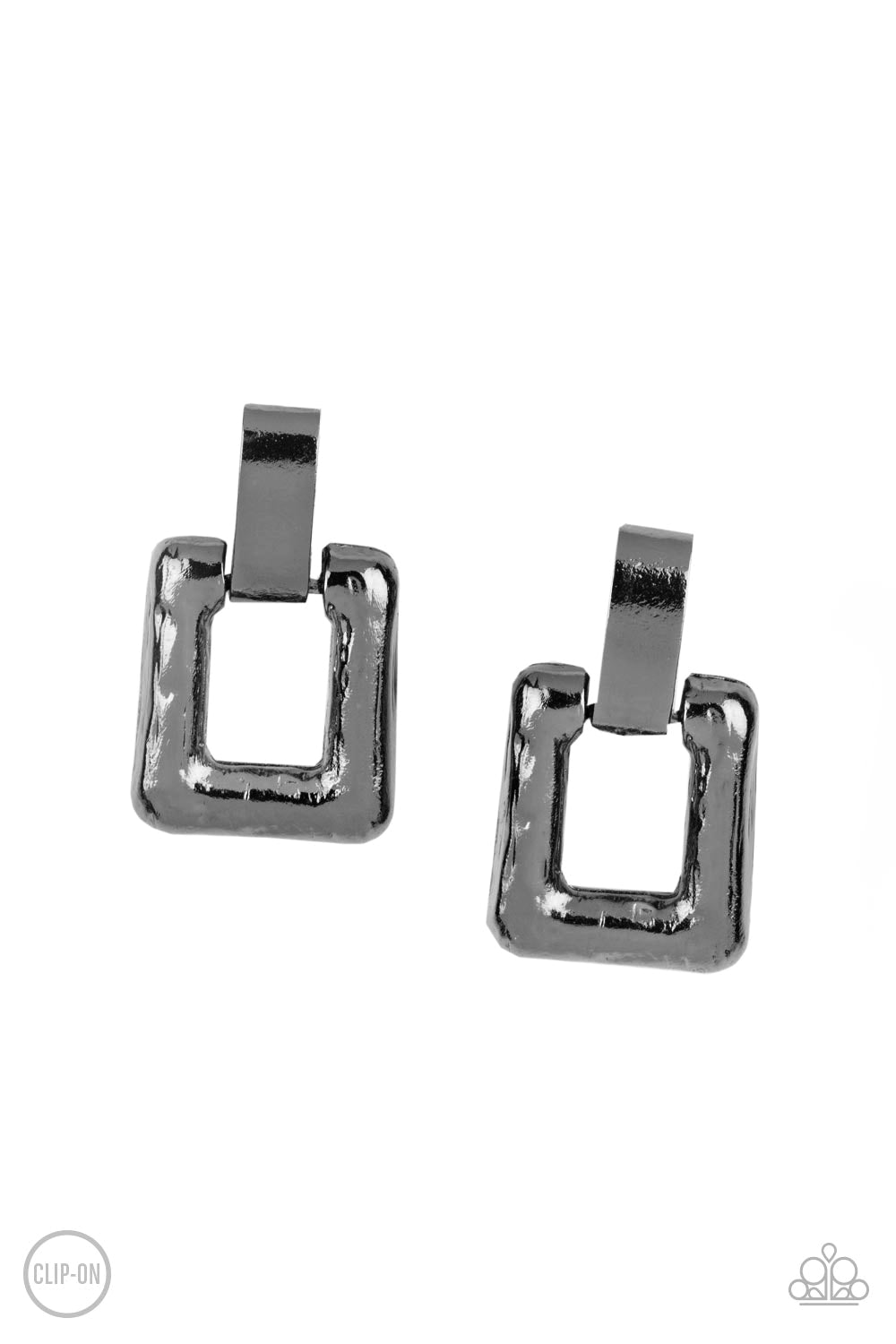 15 Minutes of FRAME - Black Gunmetal Clip-On Earrings