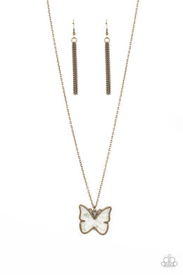 Gives Me Butterflies - Brass Necklace