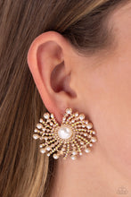 Load image into Gallery viewer, Fancy Fireworks - Gold Post Earrings