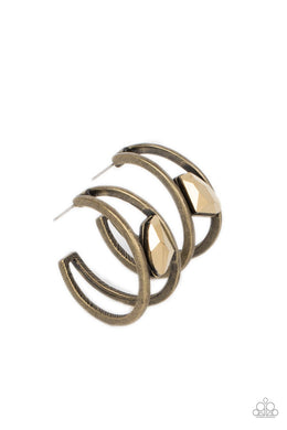 Unrefined Reverie - Brass Hoop Earrings