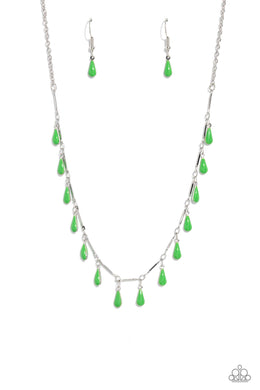 Drop-Dead Dance - Green Necklace