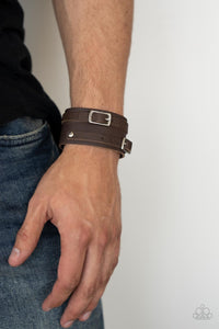 Bronco Bustin Buckles - Brown Snap Bracelet