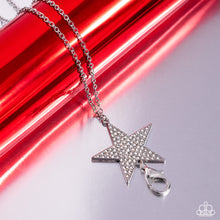 Load image into Gallery viewer, Rock Star Sparkle - White Lanyard