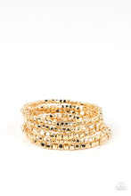 Load image into Gallery viewer, Right on CUBE - Gold Set of Bracelets