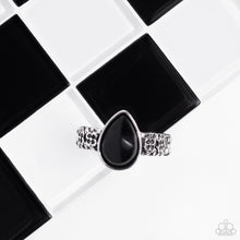 Load image into Gallery viewer, Rainbow Raindrops - Black Dainty Ring