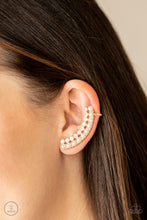 Load image into Gallery viewer, Doubled Down On Dazzle - Gold Ear Crawler Earrings