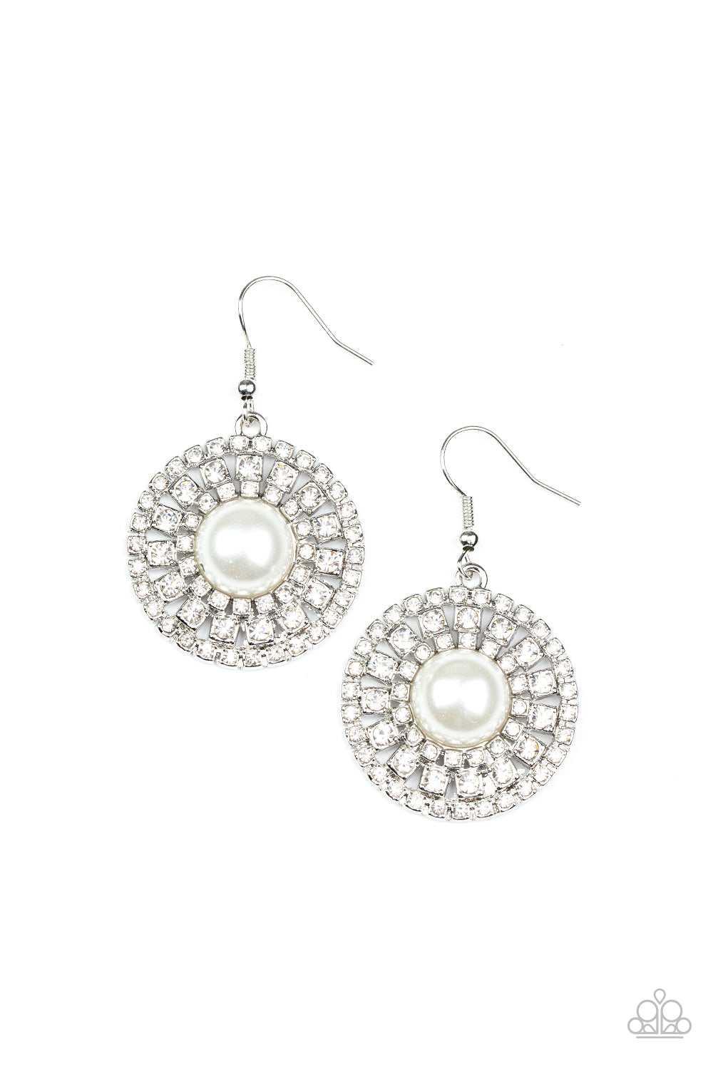 Century Classic - White Earrings
