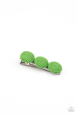 Cute as a Button - Green Hair Clip