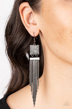 Load image into Gallery viewer, Dramatically Deco - Black Gunmetal Earrings