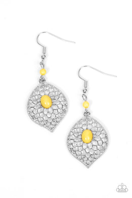 Perky Perennial - Yellow Earrings