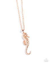 Load image into Gallery viewer, Sparkling Seahorse - Copper Necklace