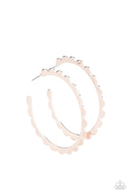 Load image into Gallery viewer, Radiant Ridges - Rose Gold Hoop Earrings
