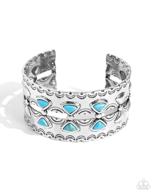 Harmonious Haven - Blue Cuff Bracelet