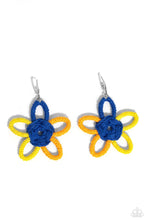 Load image into Gallery viewer, Spin a Yarn - Orange Hoop Earrings