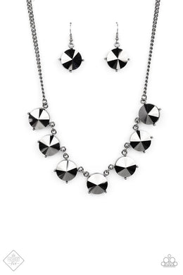 The SHOWCASE Must Go On - Black Gunmetal Necklace