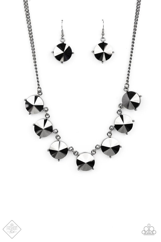 The SHOWCASE Must Go On - Black Gunmetal Necklace