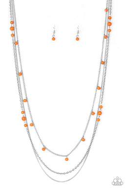 Laying The Groundwork - Orange Necklace