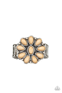 Stone Gardenia - Brown Ring