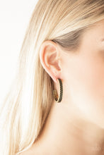 Load image into Gallery viewer, Rugged Retro - Brass Hoop Earrings