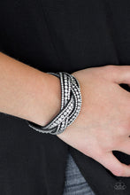 Load image into Gallery viewer, Bring On The Bling - Black/White Bracelet