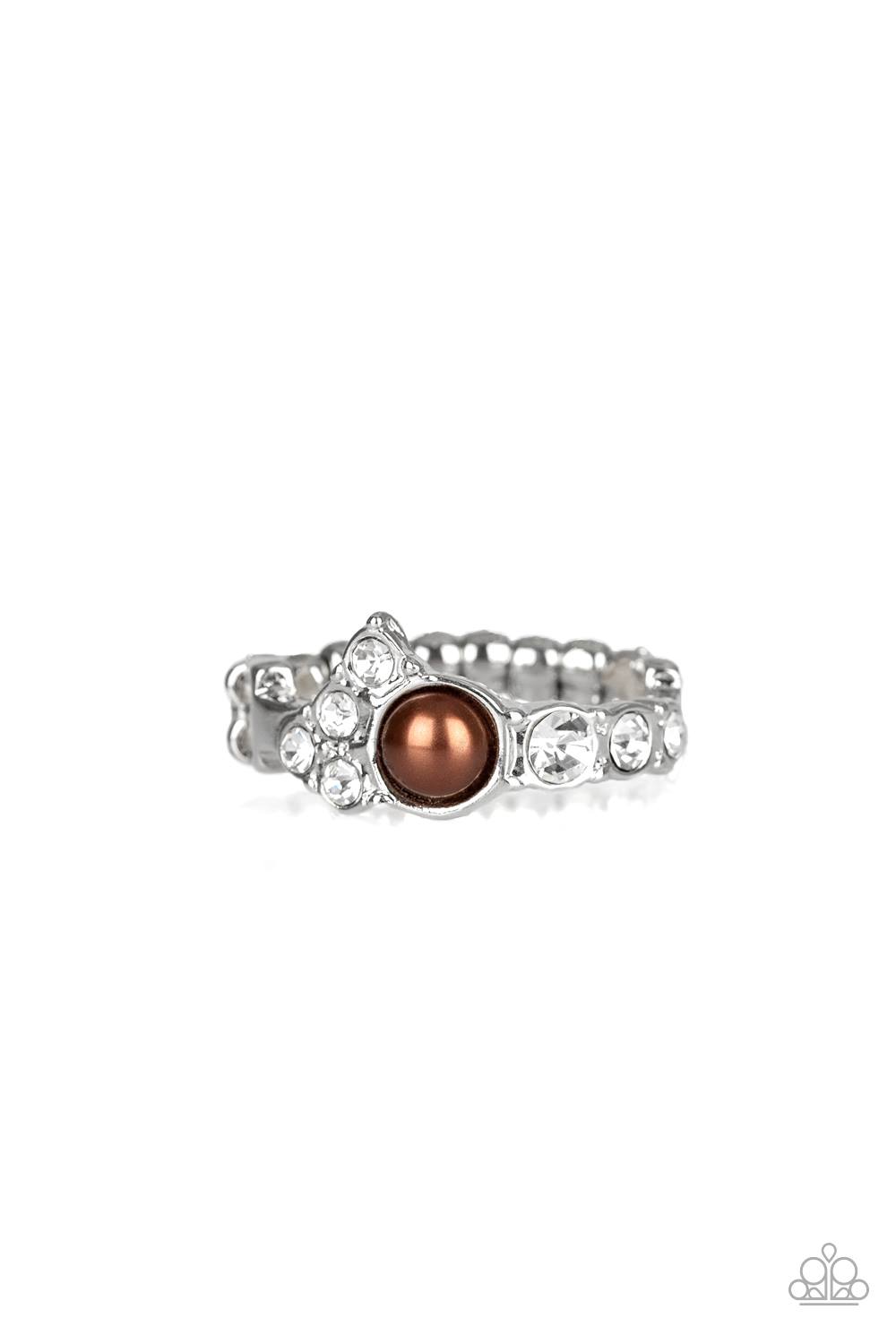 Center Stage Celebrity - Brown Dainty Ring