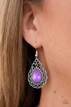 Load image into Gallery viewer, Flirty Finesse - Purple Earrings