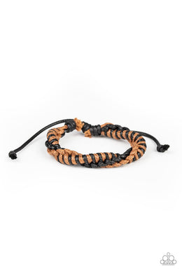 Outdoor Expedition - Brown Sliding Knot Bracelet