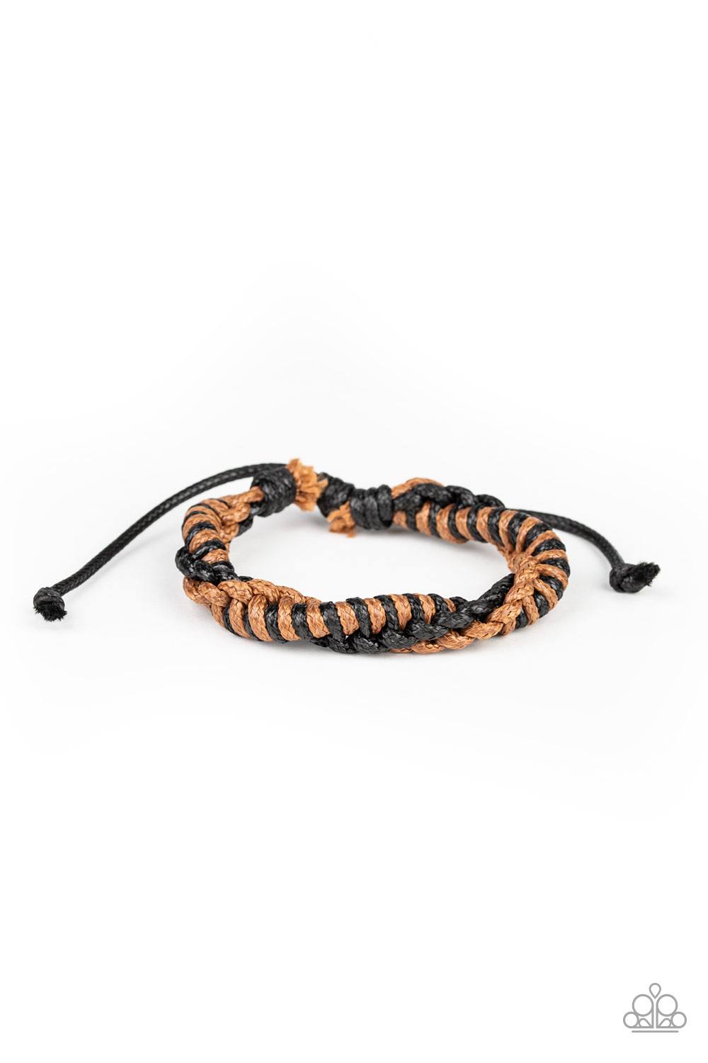 Outdoor Expedition - Brown Sliding Knot Bracelet