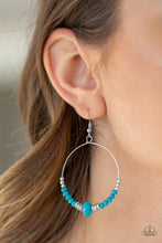 Load image into Gallery viewer, Retro Rural - Blue Earrings