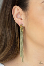Load image into Gallery viewer, Radio Waves - Brass Post Earrings