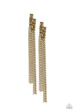 Load image into Gallery viewer, Radio Waves - Brass Post Earrings