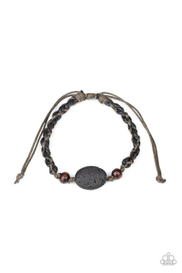 On The Home Front - Black Sliding Knot Bracelet