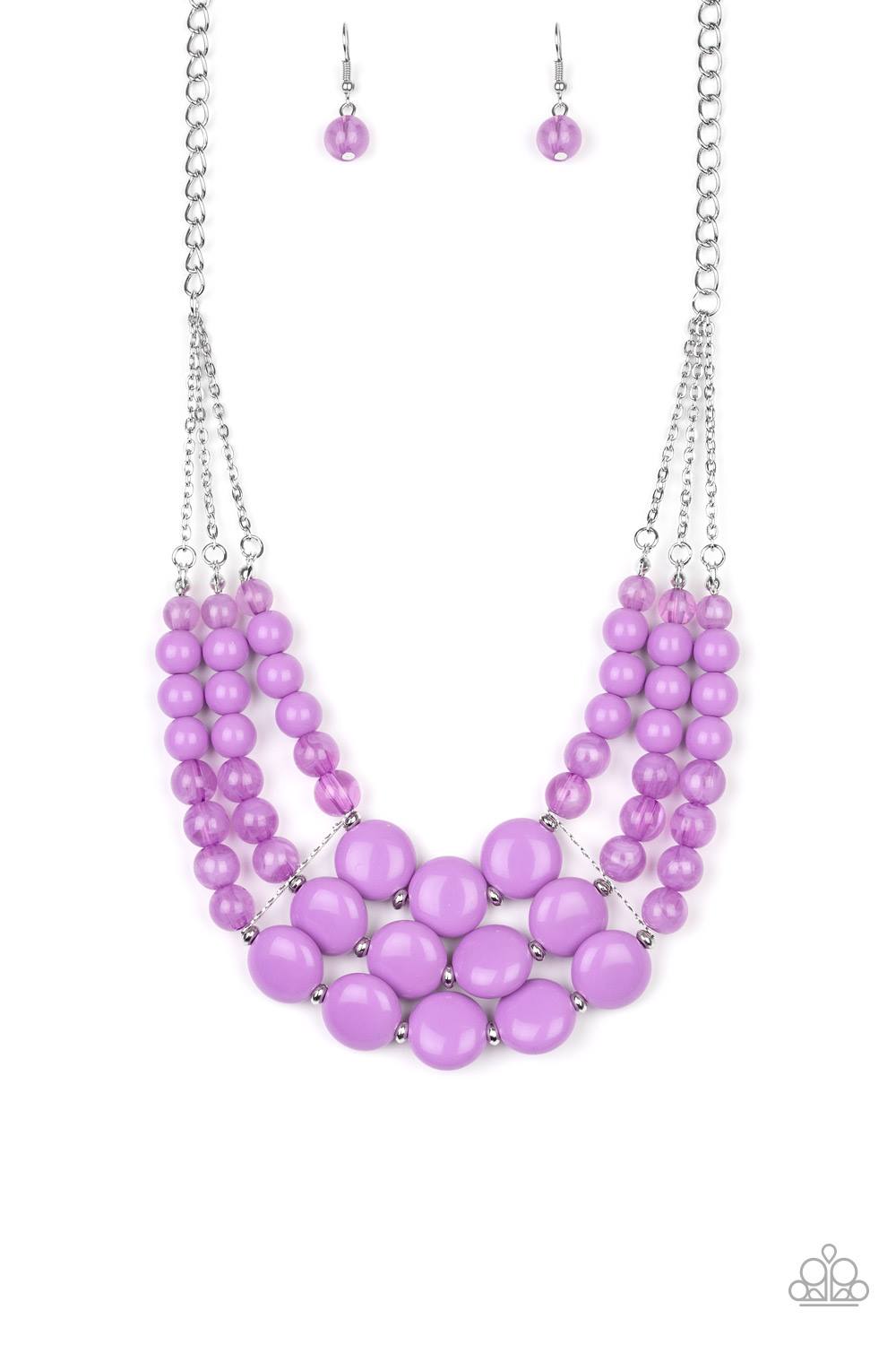 Flirtatiously Fruity - Purple Necklace